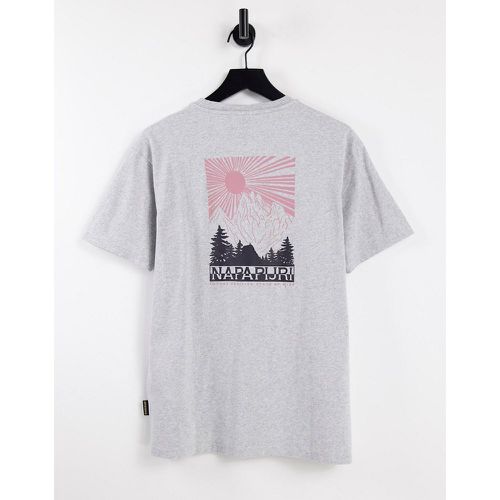 Latemar - T-shirt à imprimé montagne au dos - clair - Napapijri - Modalova