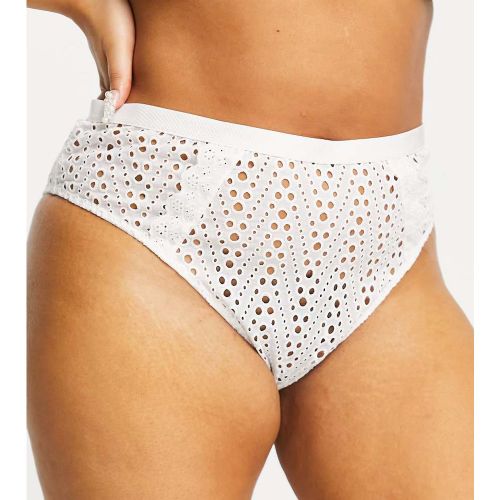 ASOS DESIGN Curve - Violet - Culotte taille haute en broderie anglaise - ASOS Curve - Modalova
