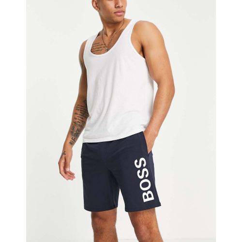 BOSS - Bodywear Identity - Short à logo vertical contrastant - Bleu SUIT 2 - BOSS Bodywear - Modalova