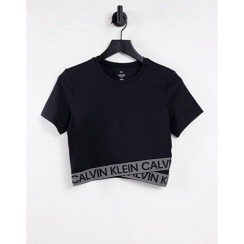 T-shirt crop top à bande logo - Calvin Klein Performance - Modalova