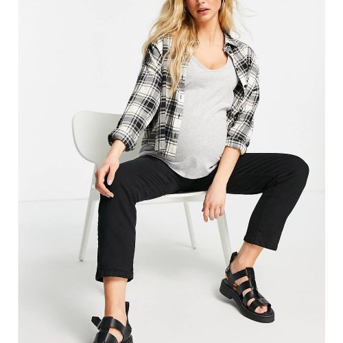 Cotton:On - Jean mom stretch de maternité avec bande recouvrant le ventre - Cotton:On Maternity - Modalova