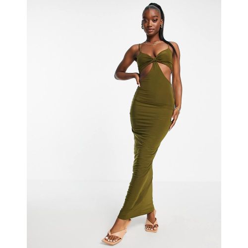 Exclusivité - Missy Empire - Robe longue avec bustier et découpes - olive - Missyempire - Modalova