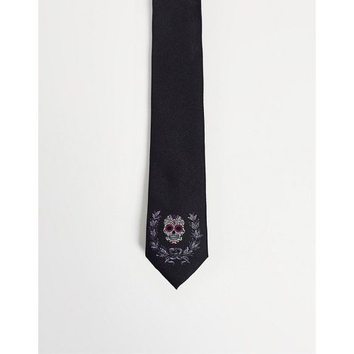 Cravate avec tête de mort brodée - Twisted Tailor - Modalova