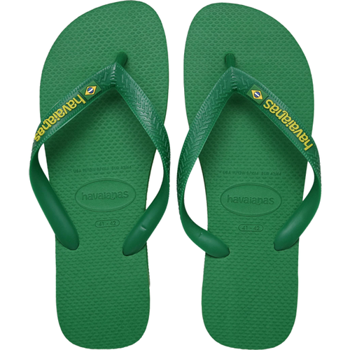 Brasil Logo Tongues et Sandales - Jaune - Taille: 39-40 - Cuir - Foot Locker - Havaianas - Modalova