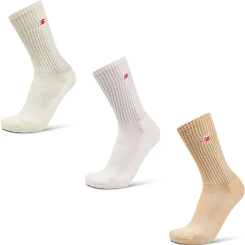 Crew 3 Pack Unisexe Chaussettes - Blanc - Taille: 43-46 - Coton - Foot Locker - New Balance - Modalova