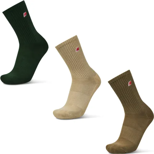 Crew 3 Pack Unisexe Chaussettes - Vert - Taille: 35-38 - Coton - Foot Locker - New Balance - Modalova