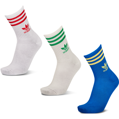 Mid Cut Crew 3 Pack Unisexe - Chaussettes, Bleu - Taille 34-36 - Adidas - Modalova