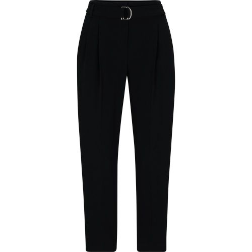 Pantalon Regular Fit en crêpe japonais à ceinture - Boss - Modalova