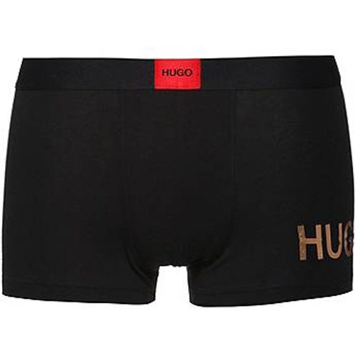 Boxer court en coton stretch à logo métallisé - HUGO - Modalova