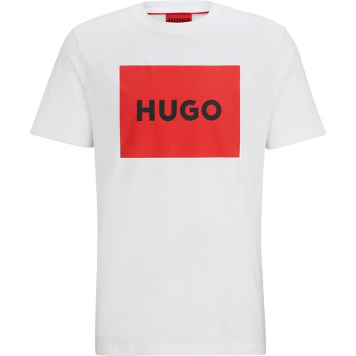 T-shirt Regular en jersey de coton à logo imprimé - HUGO - Modalova