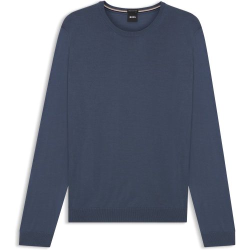 Pull Slim en laine mérinos à col rond - Boss - Modalova