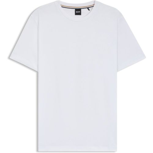 T-shirt en jersey de coton avec détail logoté - Boss - Modalova