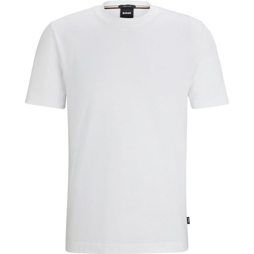 T-shirt en jersey de coton avec logo imprimé en gomme - Boss - Modalova