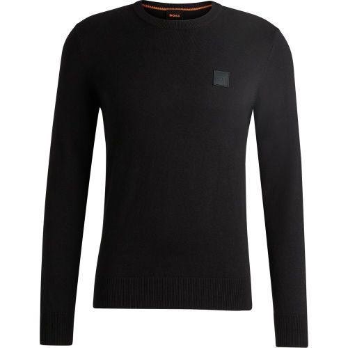 Pull à col rond en coton et cachemire à logo - Boss - Modalova