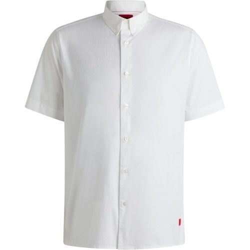 Chemise Relaxed en toile de coton stretch - HUGO - Modalova