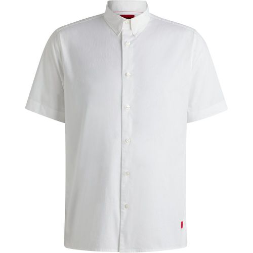 Chemise Relaxed Fit en toile de coton stretch - HUGO - Modalova