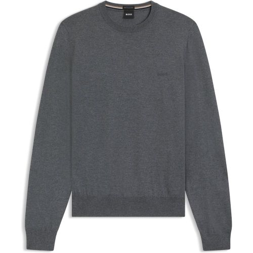 Pull Regular en laine vierge avec logo brodé - Boss - Modalova
