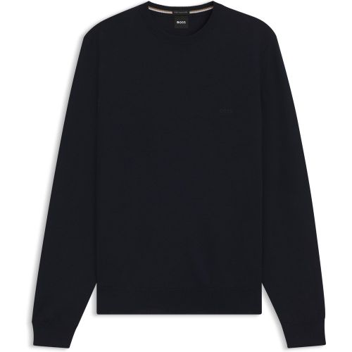 Pull Regular en laine vierge avec logo brodé - Boss - Modalova