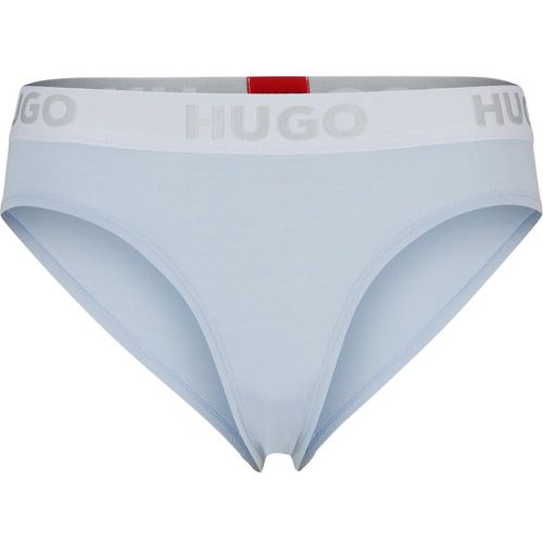 Slip coupe Regular Rise en coton stretch avec taille logotée - HUGO - Modalova