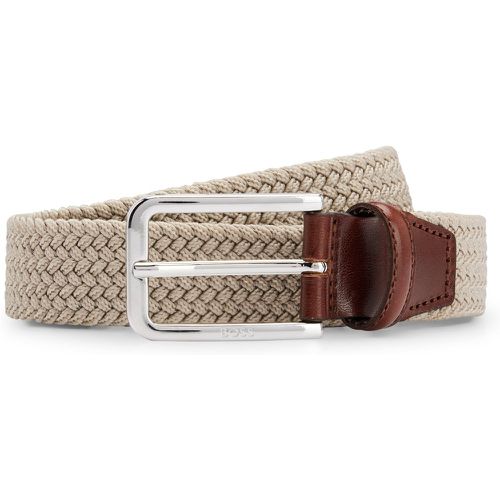 Ceinture tissée avec garnitures en cuir - Boss - Modalova