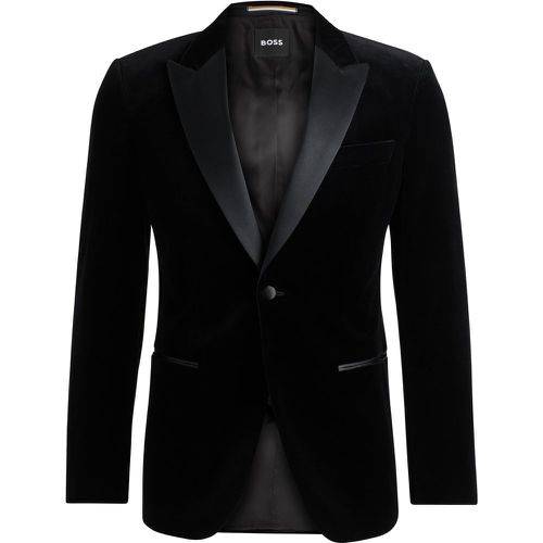 Veste de smoking Slim Fit en velours de pur coton - Boss - Modalova