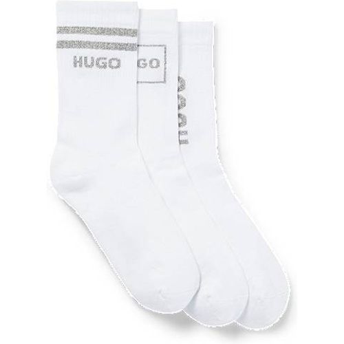 Lot de deux paires de chaussettes mi-mollet avec logo - HUGO - Modalova