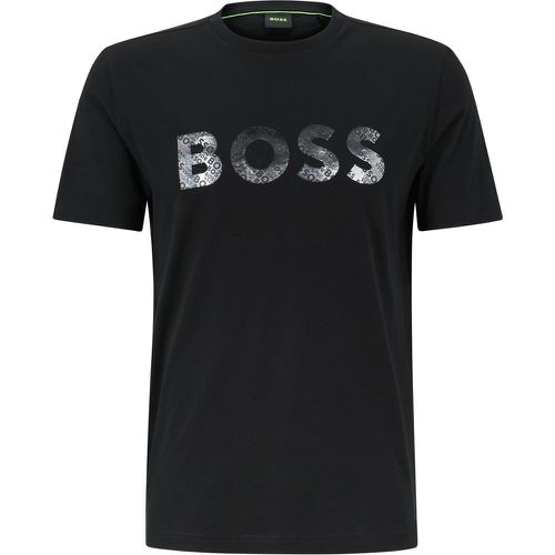 T-shirt en jersey de coton avec logo imprimé en transfert - Boss - Modalova