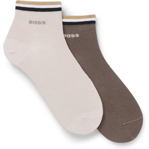 Lot de deux paires de chaussettes à rayures emblématiques au niveau des chevilles - Boss - Modalova