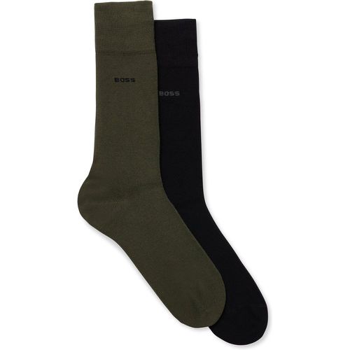 Lot de deux paires de chaussettes mi-mollet en fils stretch - Boss - Modalova