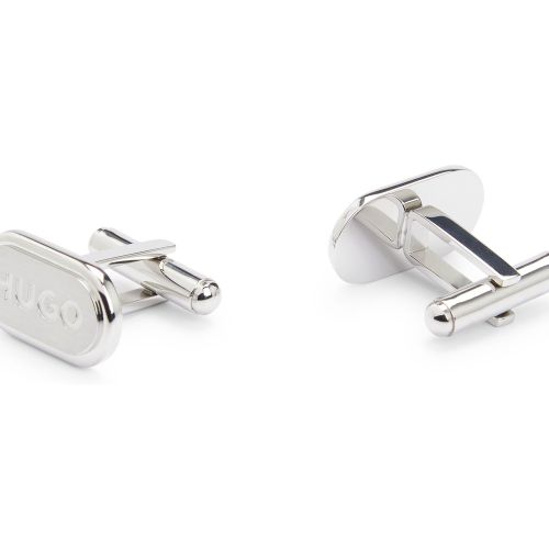 Boutons de manchette ovales avec logos gravés - HUGO - Modalova