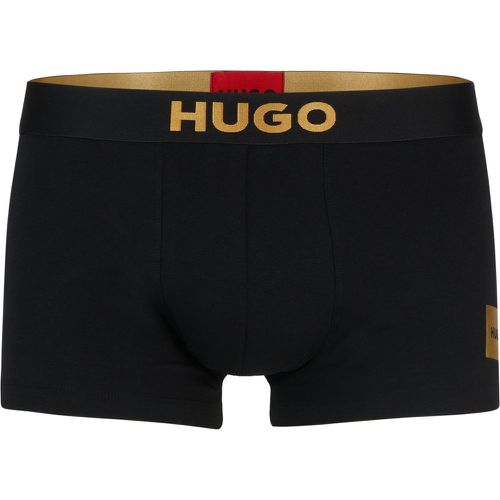 Boîte cadeau avec chaussettes et boxer court en coton stretch à logos métallisés - HUGO - Modalova