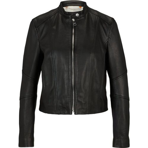 Veste en cuir Slim Fit avec fermeture éclair - Boss - Modalova