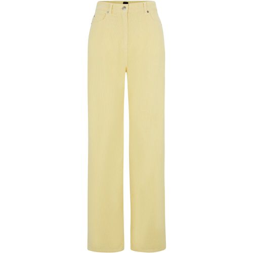 Pantalon Regular Fit en velours côtelé de coton mélangé - Boss - Modalova