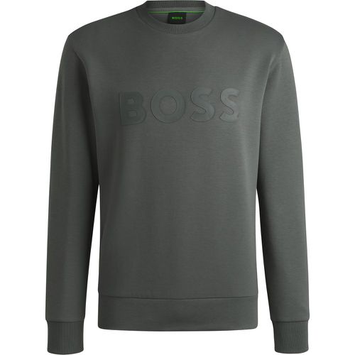 Sweat en coton stretch avec logo en relief - Boss - Modalova