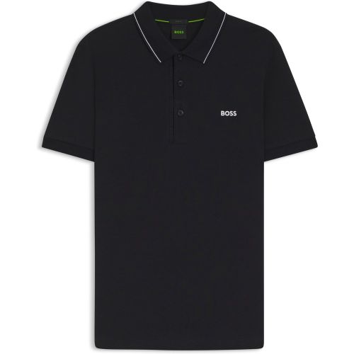 Polo Slim en piqué de coton à logo ton sur ton - Boss - Modalova