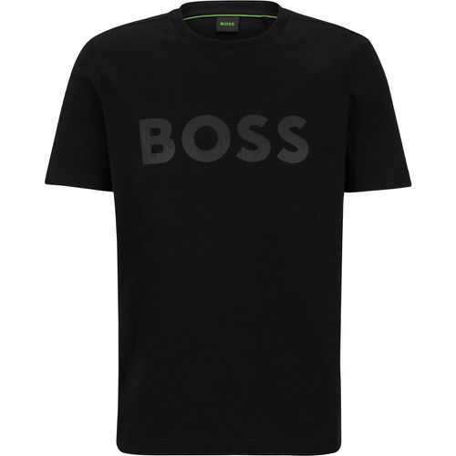 T-shirt en jersey de coton à logo hologramme réfléchissant décoratif - Boss - Modalova
