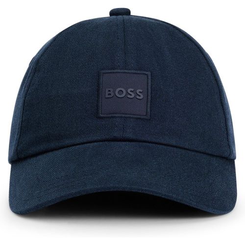 Casquette en twill de coton avec patch logoté ton sur ton - Boss - Modalova