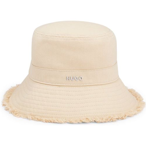 Chapeau de camping en twill de coton avec logo et franges - HUGO - Modalova