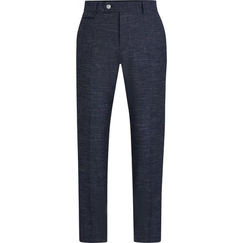 Pantalon Slim Fit en laine mélangée à motif - Boss - Modalova