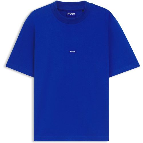 T-shirt Regular en jersey de coton avec patch logoté - HUGO - Modalova