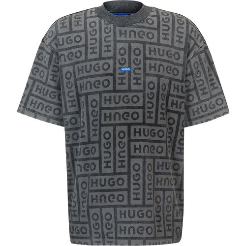 T-shirt en jersey de coton avec logos imprimés au laser - HUGO - Modalova