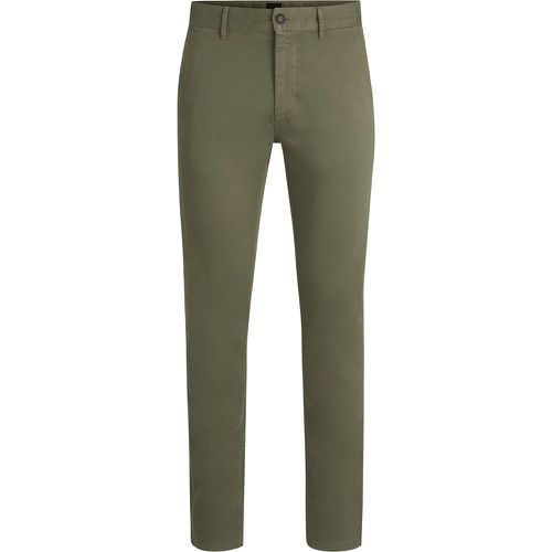 Chino Slim Fit en coton stretch satiné - Boss - Modalova