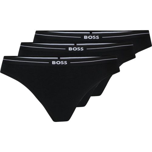 Lot de trois strings en coton stretch - Boss - Modalova