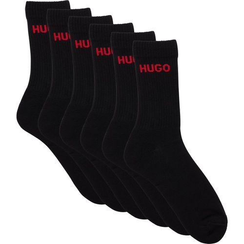 Lot de six paires de chaussettes mi-mollet à logo - HUGO - Modalova