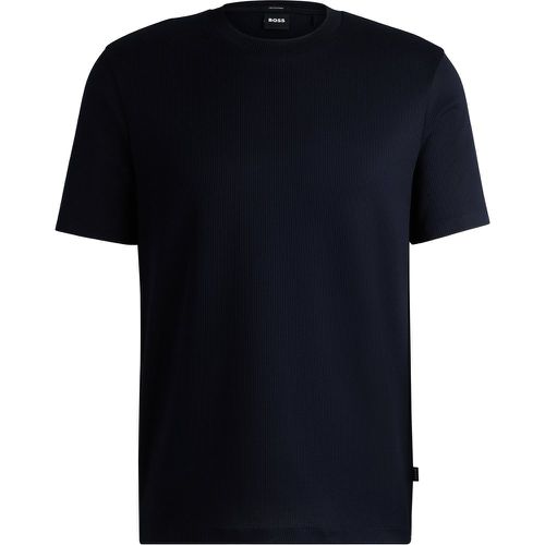 T-shirt Regular Fit en coton mercerisé structuré - Boss - Modalova
