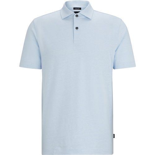 Polo Regular Fit en lin et coton - Boss - Modalova