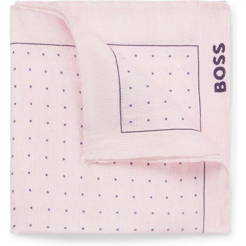 Pochette de costume imprimée en lin et coton - Boss - Modalova