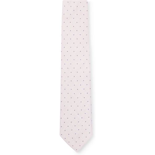 Cravate en lin et coton à pois imprimés - Boss - Modalova