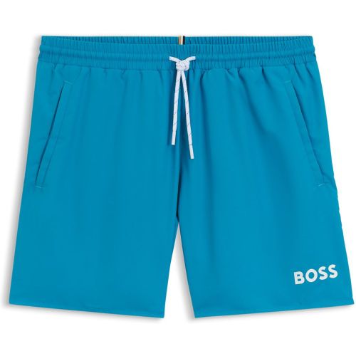 Short de bain en tissu à séchage rapide avec détails contrastants - Boss - Modalova