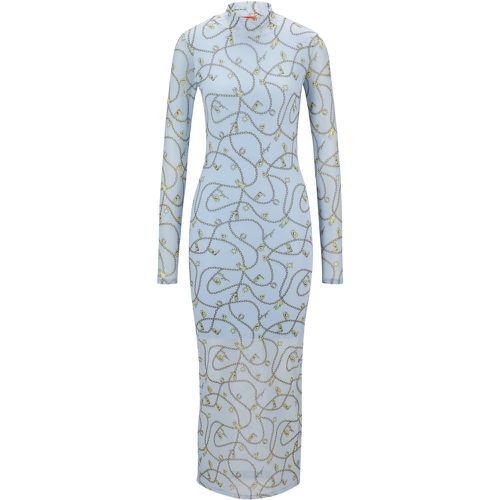 Robe en mesh stretch à imprimé chaîne de saison - HUGO - Modalova